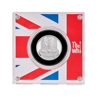 A picture of a Pièce d’argent de 1/2 oz The Who de qualité épreuve numismatique (2021)